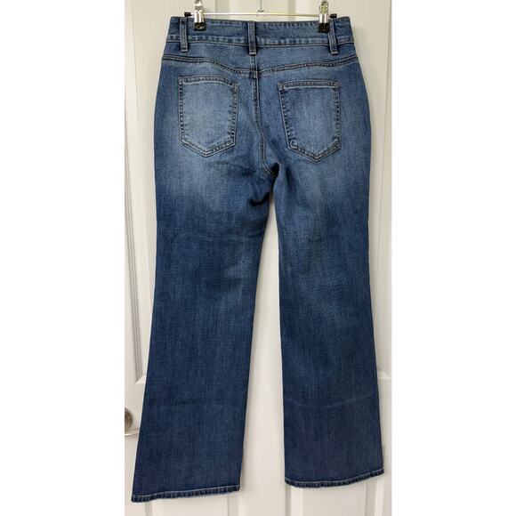 Flamingals XS NWT Dual Button mid waist straight leg jeans denim $59.99 retail - Picture 7 of 11